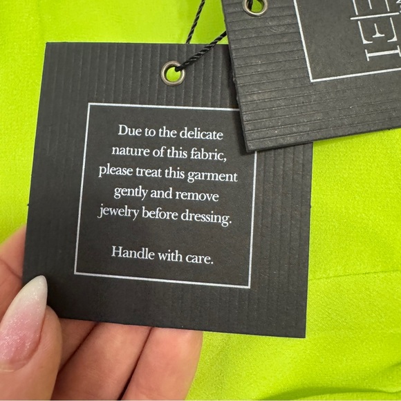 IEENA for Mac Duggal Lime Ruched Mini Dress Size 6 NWT - Picture 11 of 16